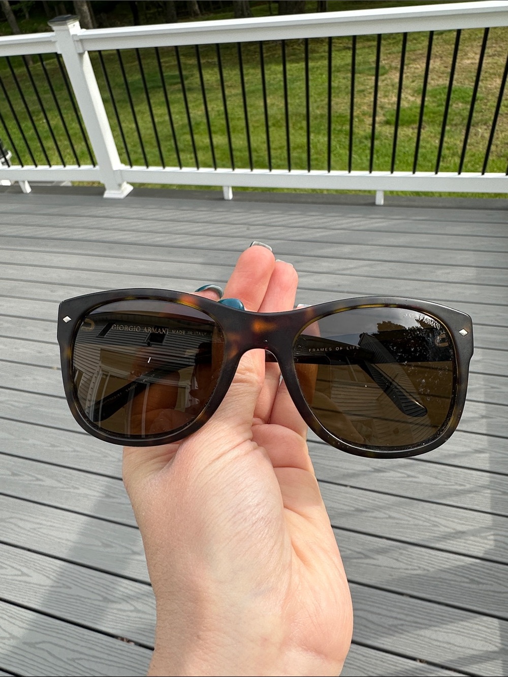 Giorgio Armani Classic Black Tortoiseshell Sunglasses